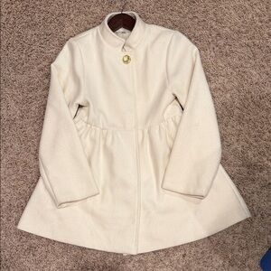 The Beaufort Bonnet Company Cream Girls' Coat with Gold Button